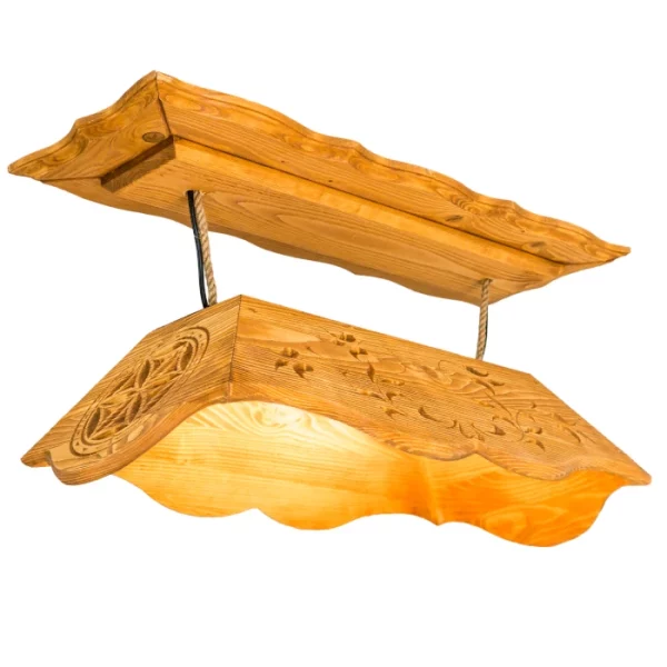 lampa drewniana wisząca