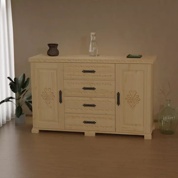 Śleboda Komoda 140cm, drzwiczki + 4x szuflada