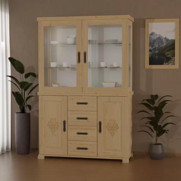 Śleboda, Witryna 120cm, drzwiczki + 4x szuflada